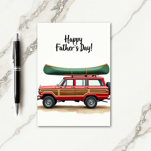 Vermillion Truck Fathers Day Card