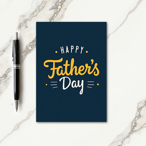 Vertical Fathers Day Text Card