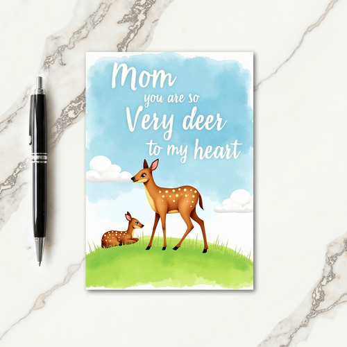 Very Deer Mom Illustration Card