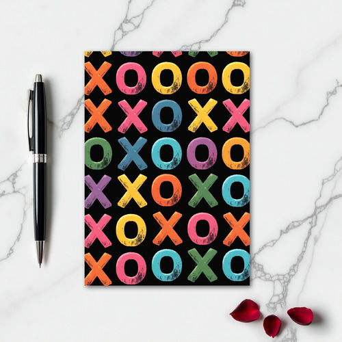Vibrant Abstract Xo Art Card
