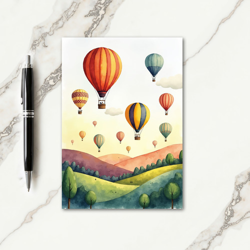 Vibrant Airship Birthday Card
