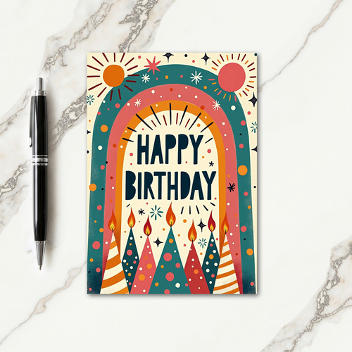 Vibrant Archway Birthday Card