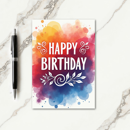 Vibrant Artistic Birthday Card