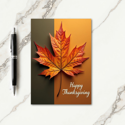 Vibrant Autumn Thanks Card thumbnail