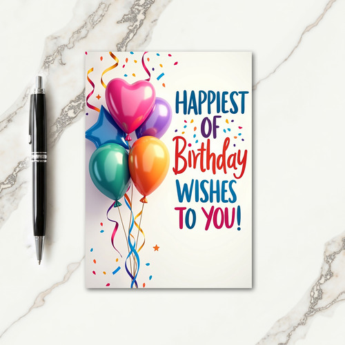 Vibrant Balloon Celebration Card