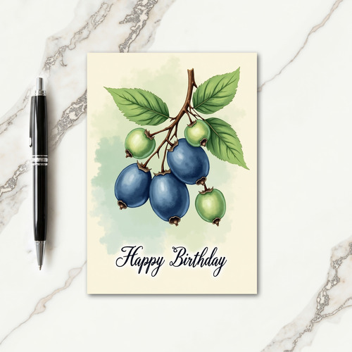Vibrant Berries Birthday Card