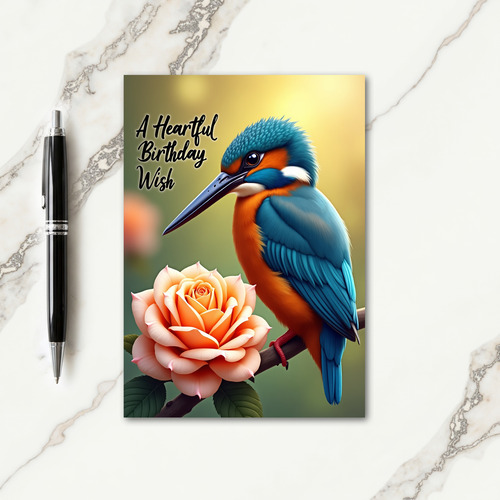 Vibrant Bird Birthday Card
