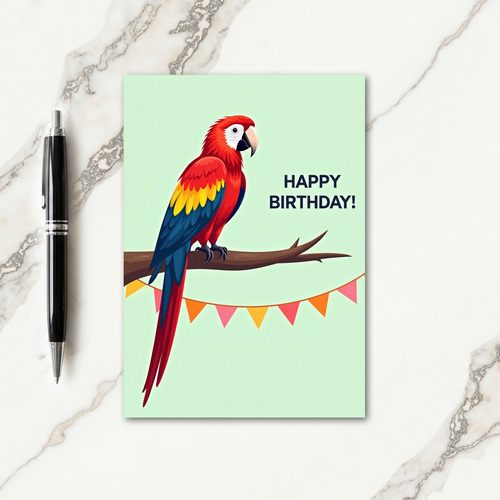 Vibrant Bird Celebration Card