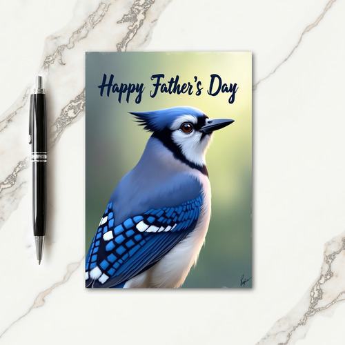 Vibrant Bird Fathers Day Card
