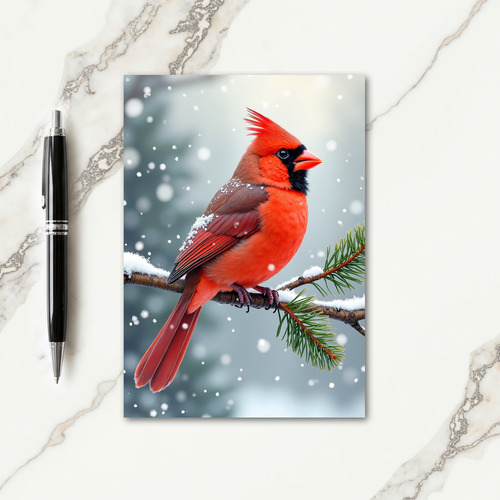 Vibrant Bird Winter Card