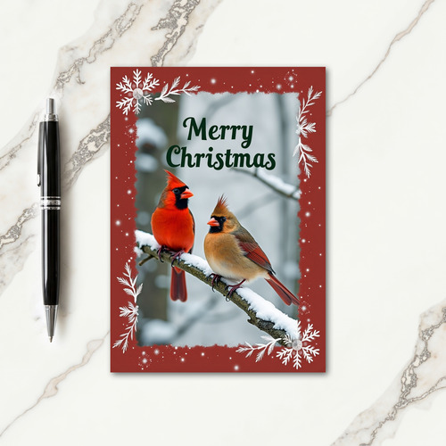 Vibrant Birds Christmas Card thumbnail
