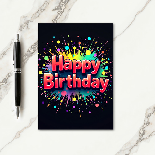 Vibrant Birthday 3D Letters Card