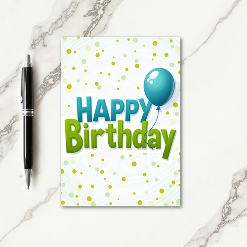 Vibrant Birthday 3D Text Card