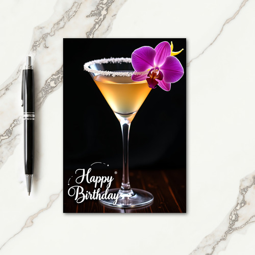 Vibrant Birthday Amber Card