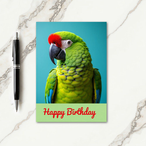 Vibrant Birthday Bird Card
