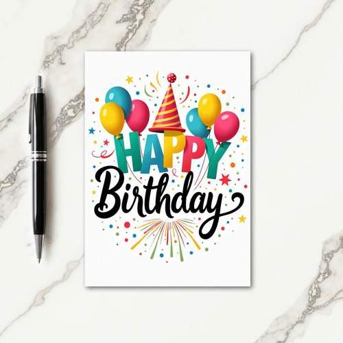 Vibrant Birthday Block Card