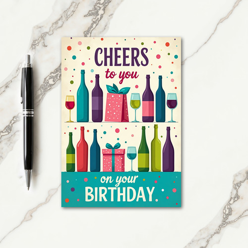 Vibrant Birthday Bottles Card