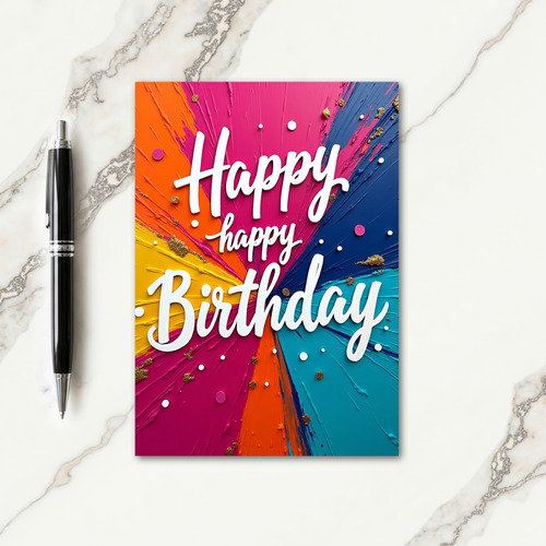 Vibrant Birthday Burst Card