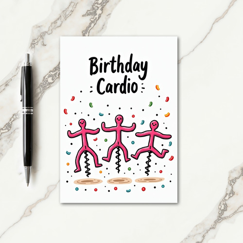 Vibrant Birthday Cardio Card