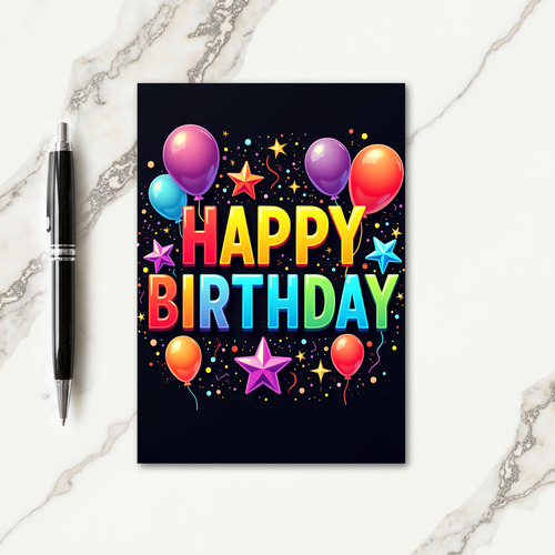 Vibrant Birthday Celebration Card