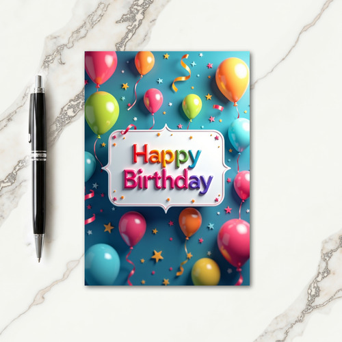 Vibrant Birthday Confetti Card