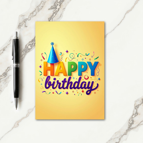 Vibrant Birthday Design Card