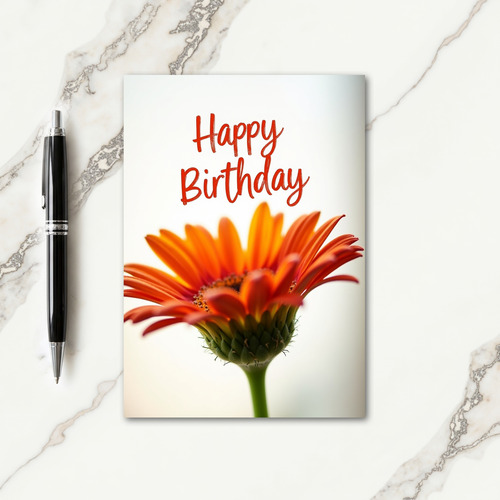 Vibrant Birthday Fiery Bloom Card
