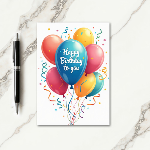 Vibrant Birthday Floating Card