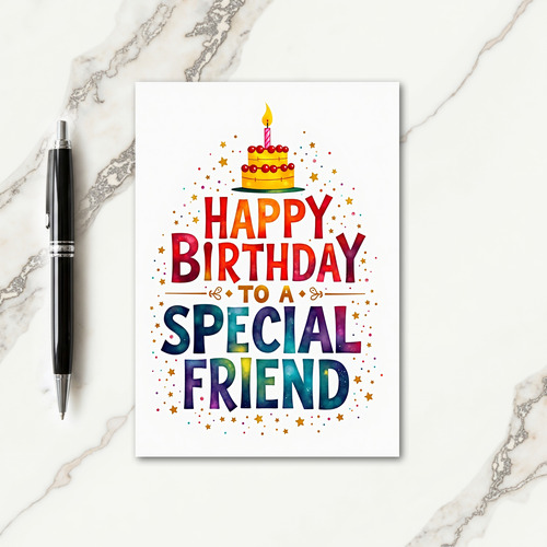 Vibrant Birthday Friend Card