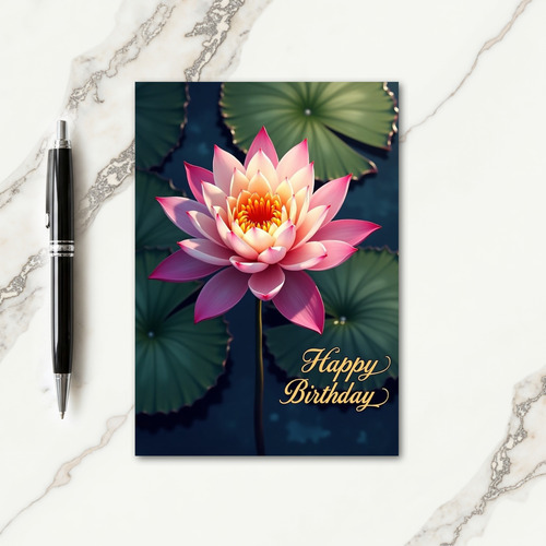 Vibrant Birthday Fuchsia Bloom Card