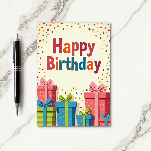 Vibrant Birthday Gift Card