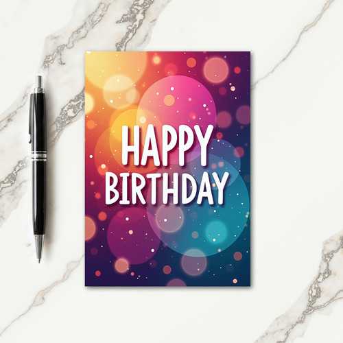 Vibrant Birthday Gradient Card