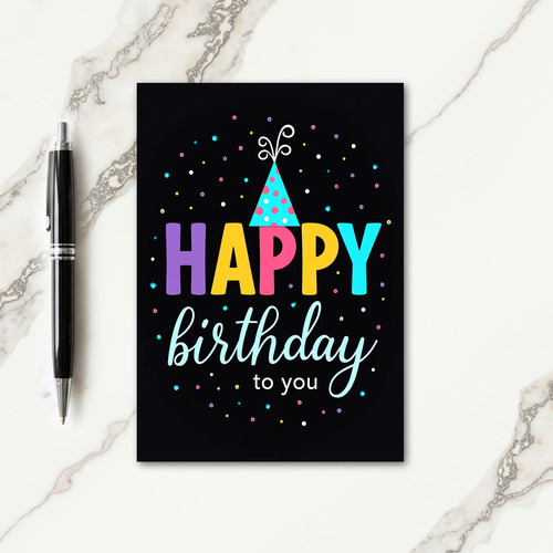 Vibrant Birthday Graphic Card