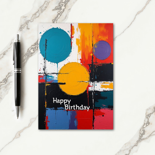 Vibrant Birthday Grid Card