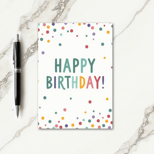 Vibrant Birthday Lettering Card