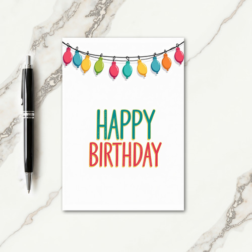 Vibrant Birthday Lights Card