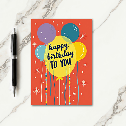Vibrant Birthday Message Card