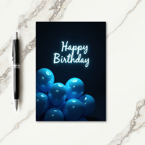 Vibrant Birthday Neon Card