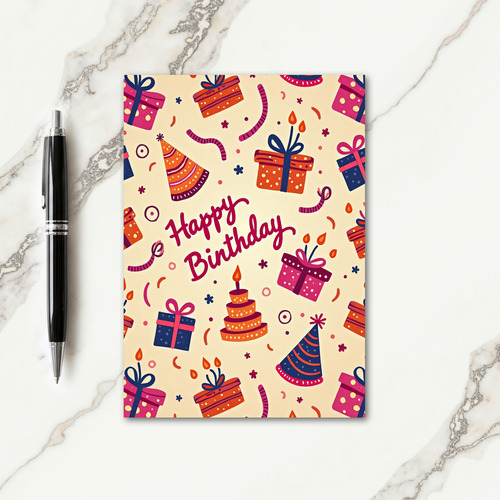 Vibrant Birthday Party Card