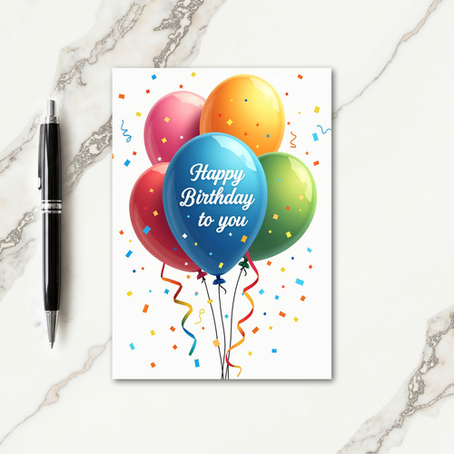 Vibrant Birthday Spheres Card