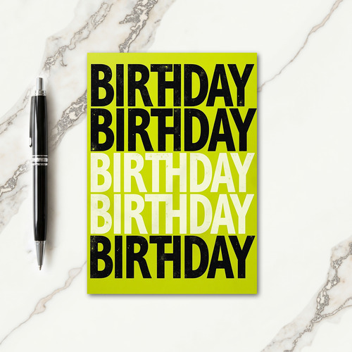 Vibrant Birthday Stacked Card
