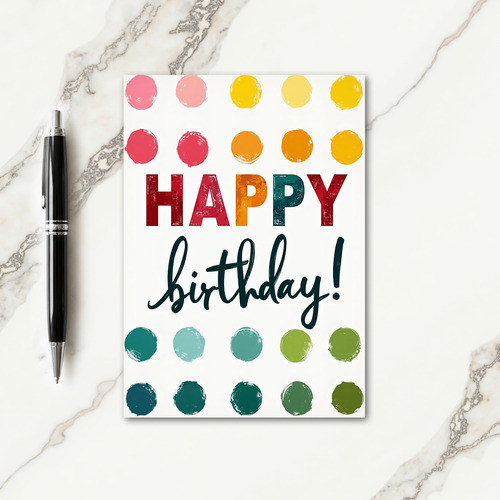 Vibrant Birthday Textured Art Card