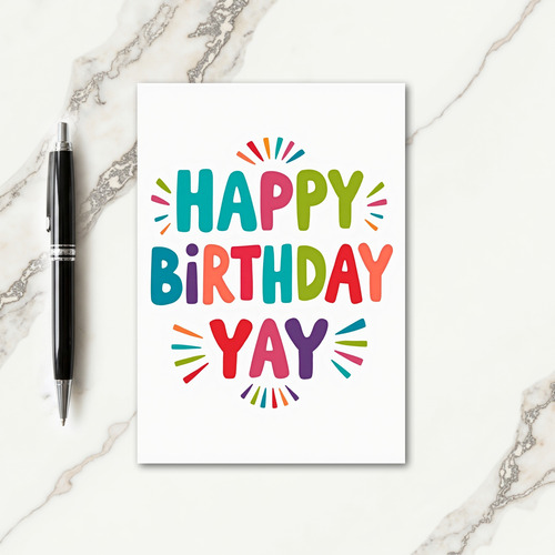 Vibrant Birthday Type Card