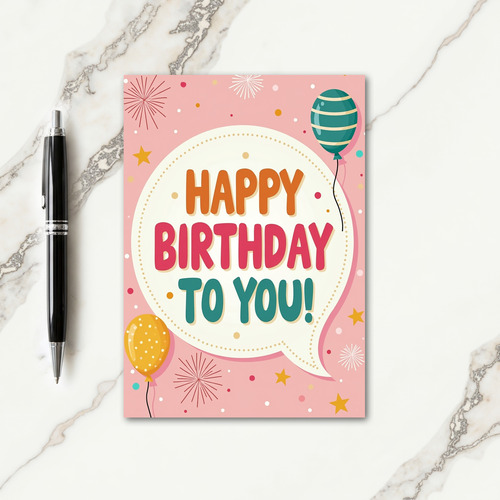 Vibrant Birthday Wish Card