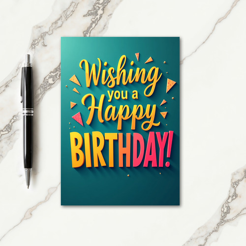 Vibrant Birthday Wishes Card