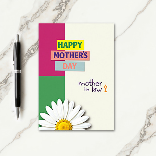 Vibrant Block Mothers Day Card