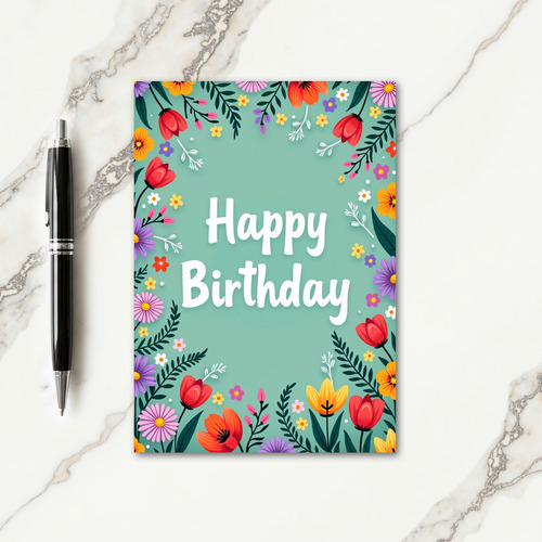 Vibrant Bloom Card