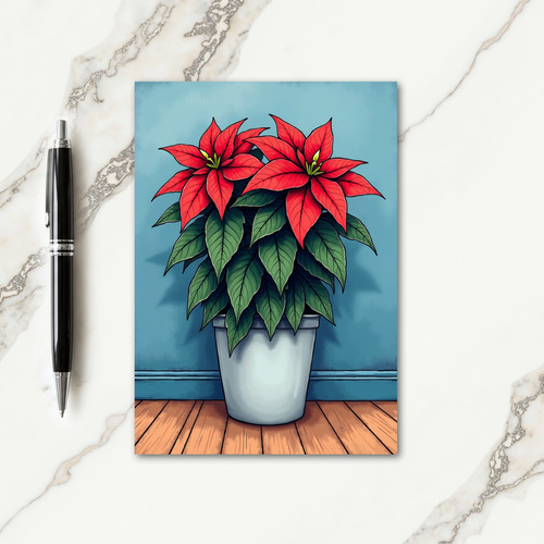 Vibrant Bloom Christmas Card