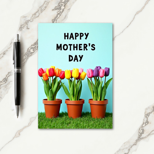 Vibrant Blooms Mothers Card