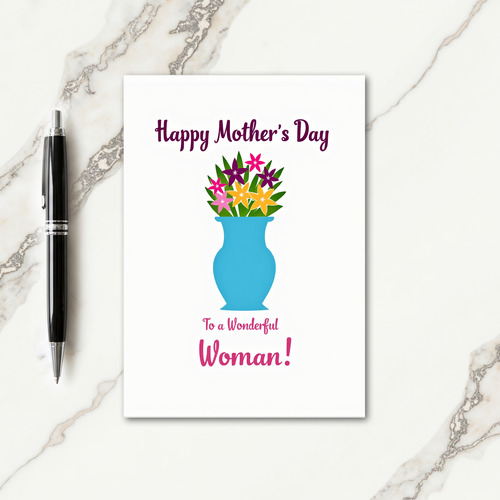 Vibrant Blooms Mothers Day Card